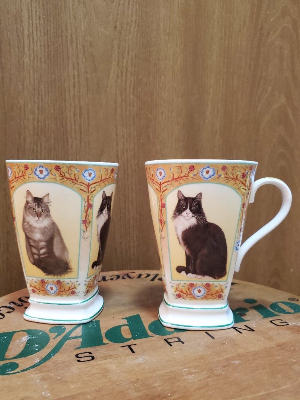 Cat mugs fine bone china